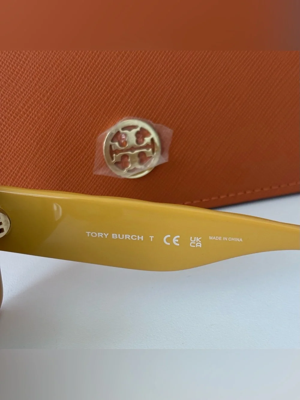 Tory Burch Yellow Frame Sunglasses with Brand New Case